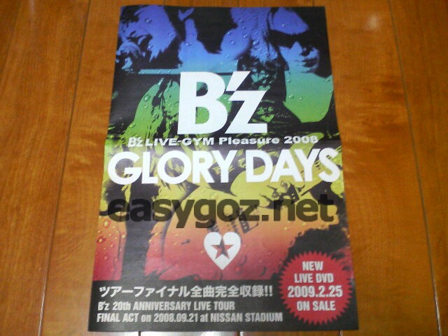 DVD「B'z LIVE-GYM Pleasure 2008 -GLORY DAYS-」フライヤーと感想 